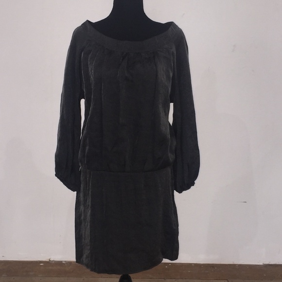Renee C. Dresses & Skirts - Slate gray metallic long sleeve dress